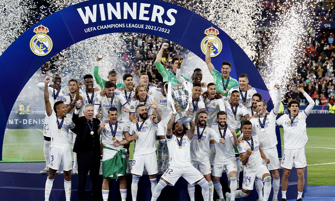 OS CAMPEÕES DA CHAMPIONS LEAGUE. ( 1955 - 2022 ) - REAL MADRID 1 X 0  LIVERPOOL - 28/05/2022 